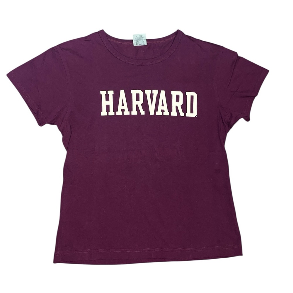 RARE Vintage Y2K Harvard Baby Tee XL Womens G Gear For Sports Maroon IVY League